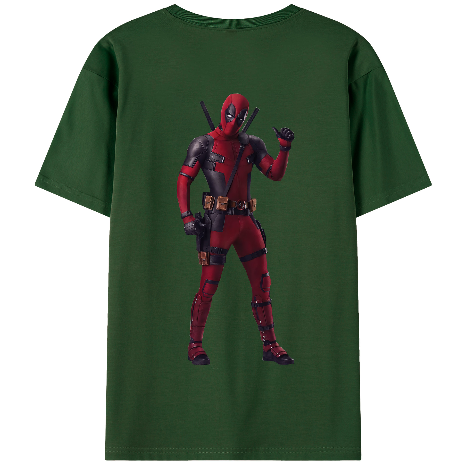 （画像用） Deadpool デッドプール 綿100％半袖Tシャツ（背面プリント）